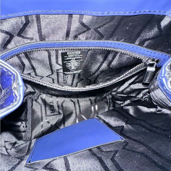Hunter Original Refined Patent Leather Mini Backpack Blue - Picture 6 of 12